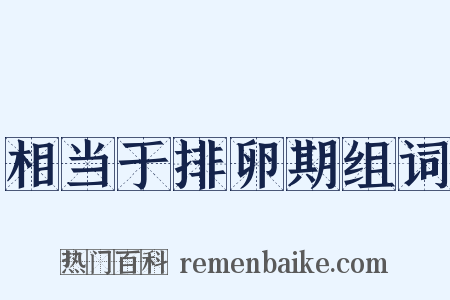 相当于排卵期组词是什么意思的图片